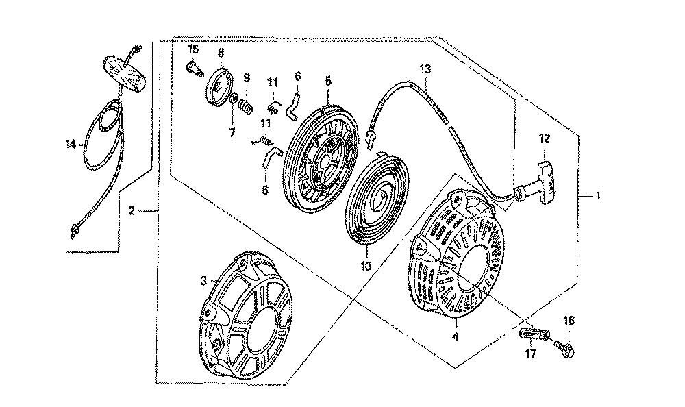 Fig-0 Diagram and Parts List for GX160K1 Type QSC9 Honda Engine