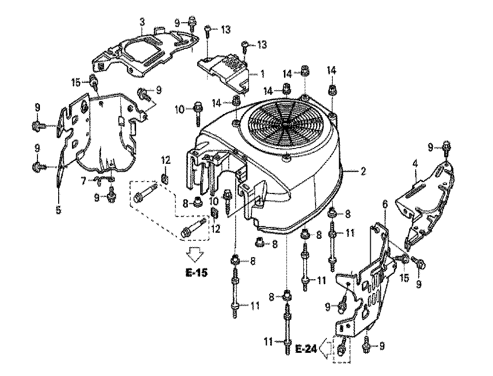 Fig-0 Diagram and Parts List for GXV671 Type TAFA Honda Engine