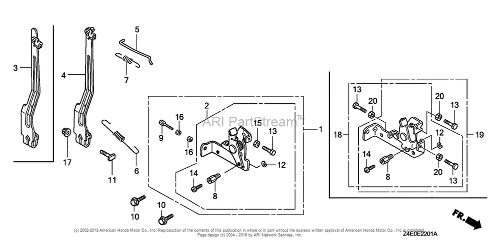 Control (2) Diagram and Parts List for GX100U (typeKRB5)(GCAGK-1000001) Honda Engine