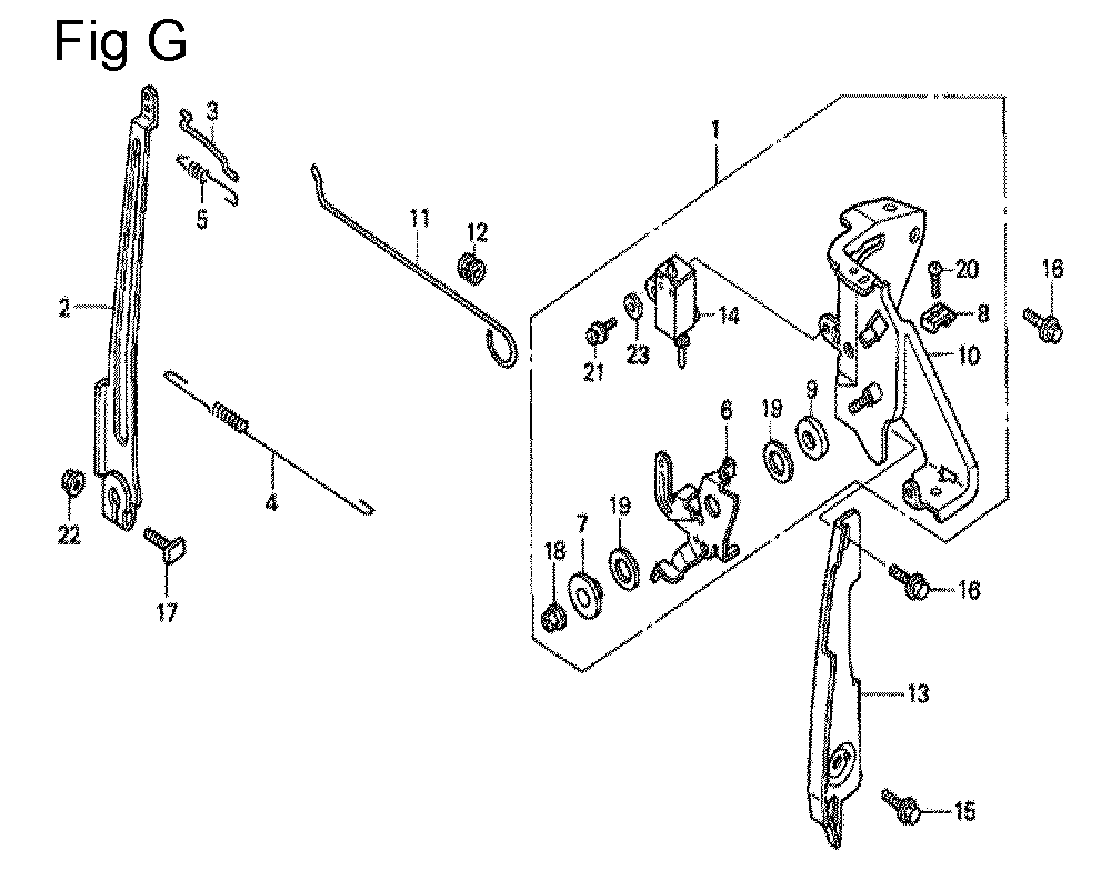 Fig-7 Diagram and Parts List for GC160 Type QHEB Honda Engine