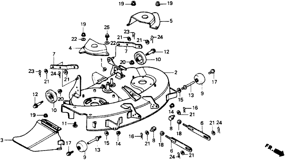 Ht-R3811cutter Housing Diagram and Parts List for HT-R3811 (Type  SA)(MABT-5000001 - 9999999) Honda Lawn Mower