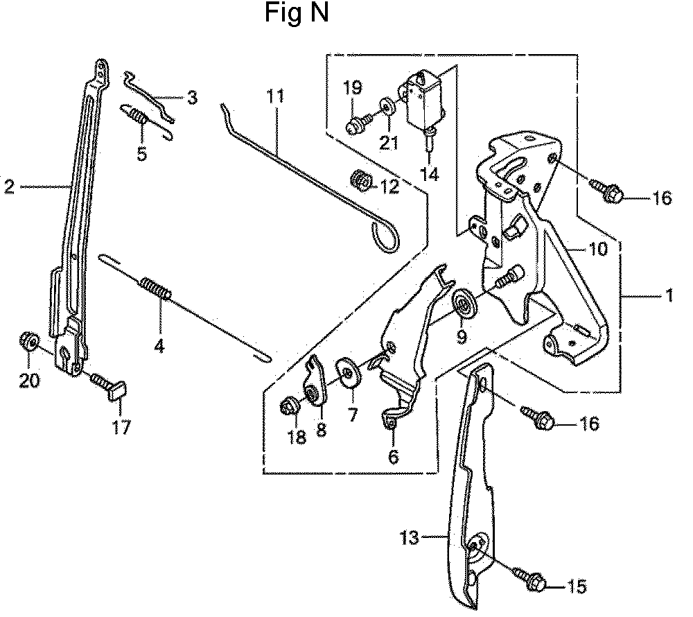 Fig-14 Diagram and Parts List for GC160LA Type QBC Honda Engine