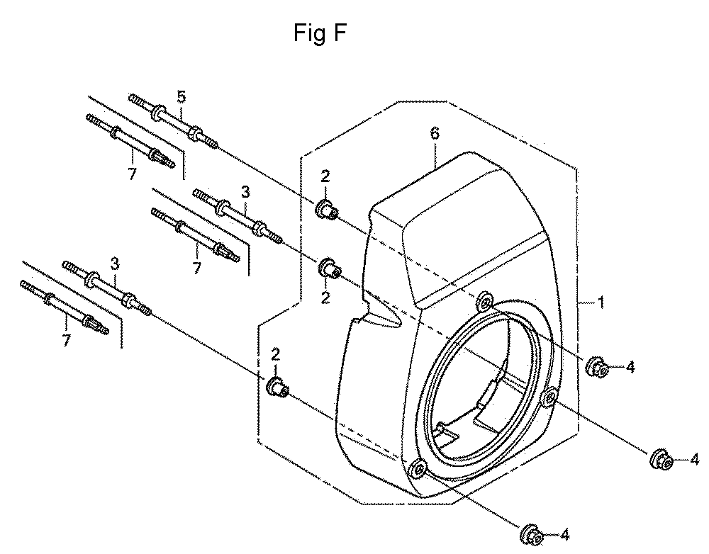 Fig-6 Diagram and Parts List for GC160LA Type QHG Honda Engine