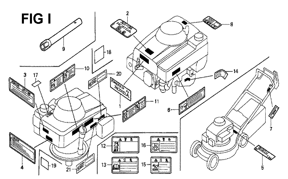 Fig-11 Diagram and Parts List for GXV160 Type N4 Honda Engine
