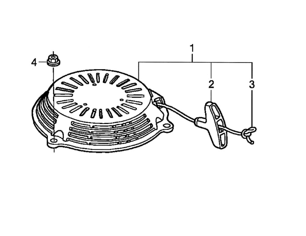 Recoil Starter Diagram and Parts List for GCV190-LABHH-ED  Honda Engine