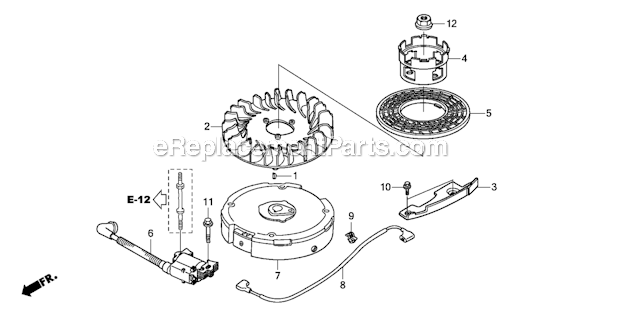 Flywheel_2 Diagram and Parts List for GCV190LAN5AV GJAAA-1607129 Honda Engine