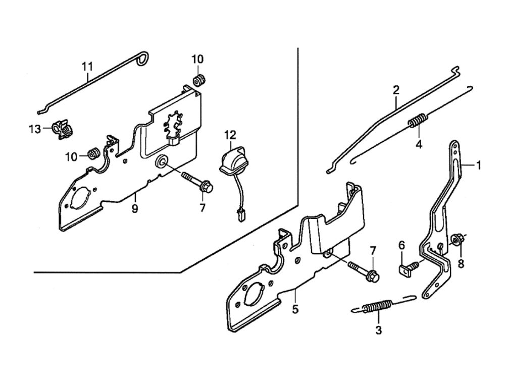 Controls Diagram and Parts List for GCV190-LABHH-ED  Honda Engine