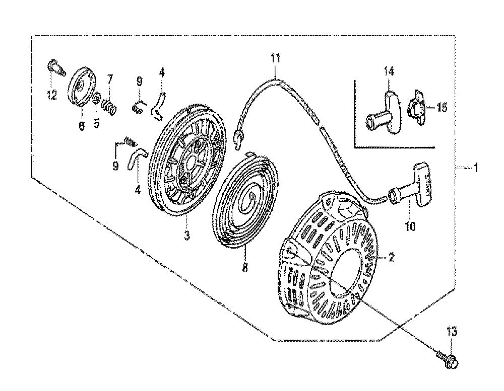 Fig-0 Diagram and Parts List for GX120UT1 Type SX9 Honda Engine