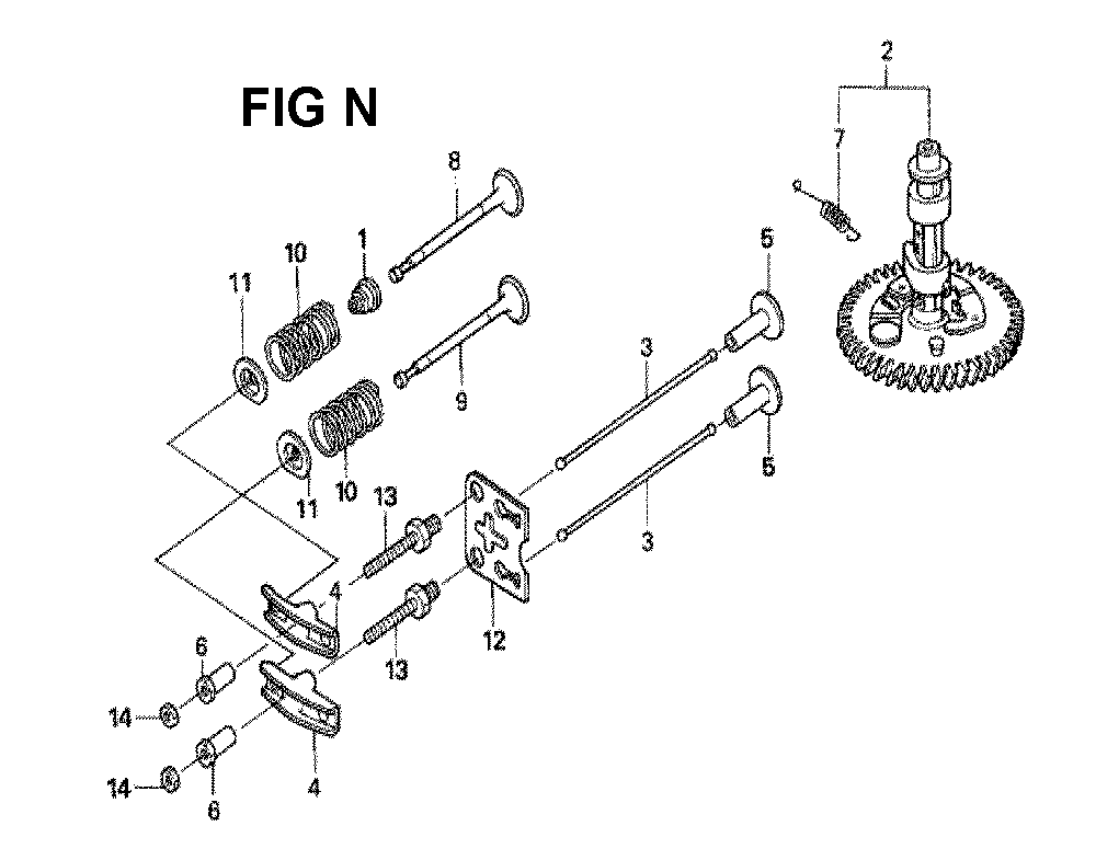 Fig-14 Diagram and Parts List for GXV160H2 Type C14 Honda Engine