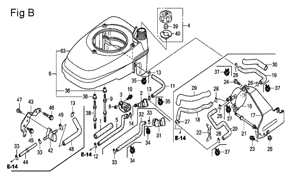 Fig-2 Diagram and Parts List for GCV160A Type S3A Honda Engine
