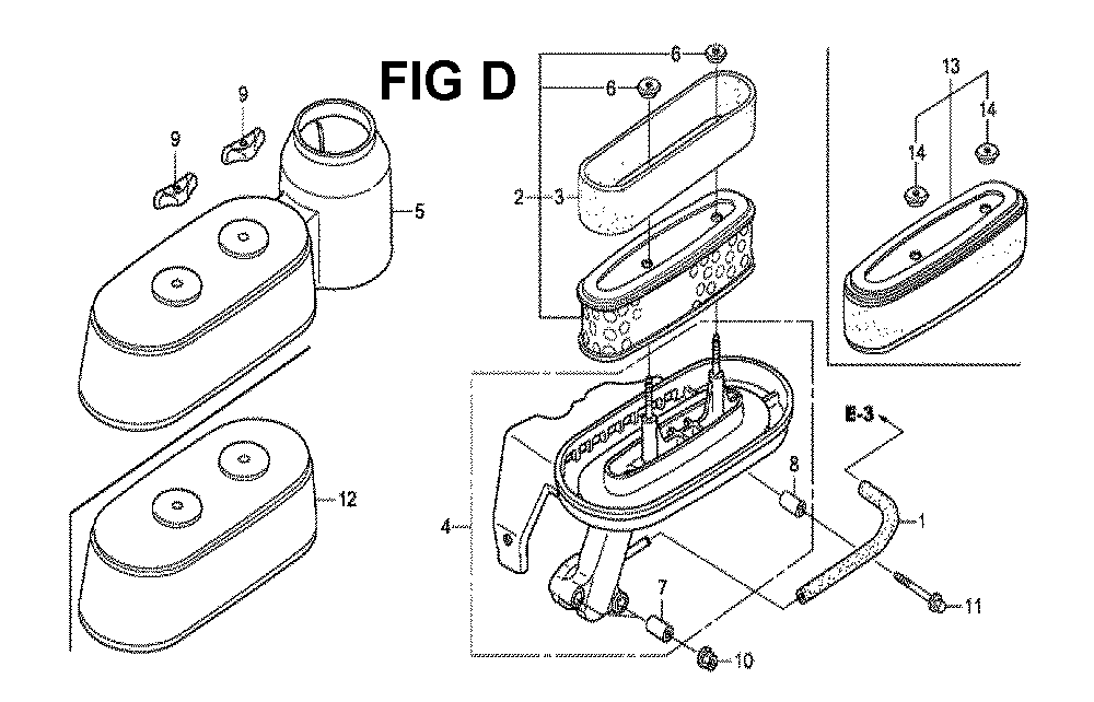 Fig-4 Diagram and Parts List for GXV160H2 Type N4C Honda Engine