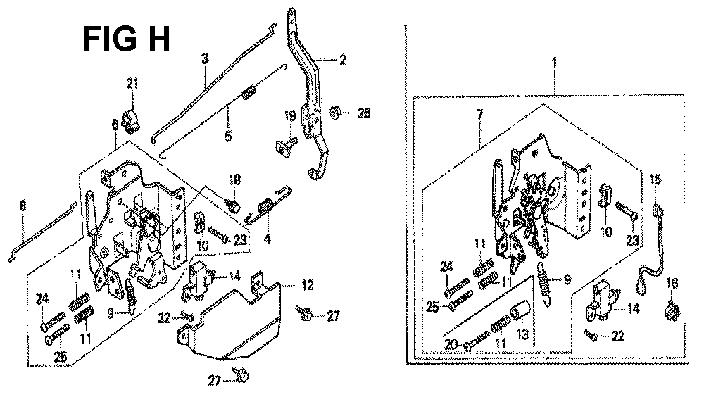 Fig-2 Diagram and Parts List for GXV160 Type N1S Honda Engine