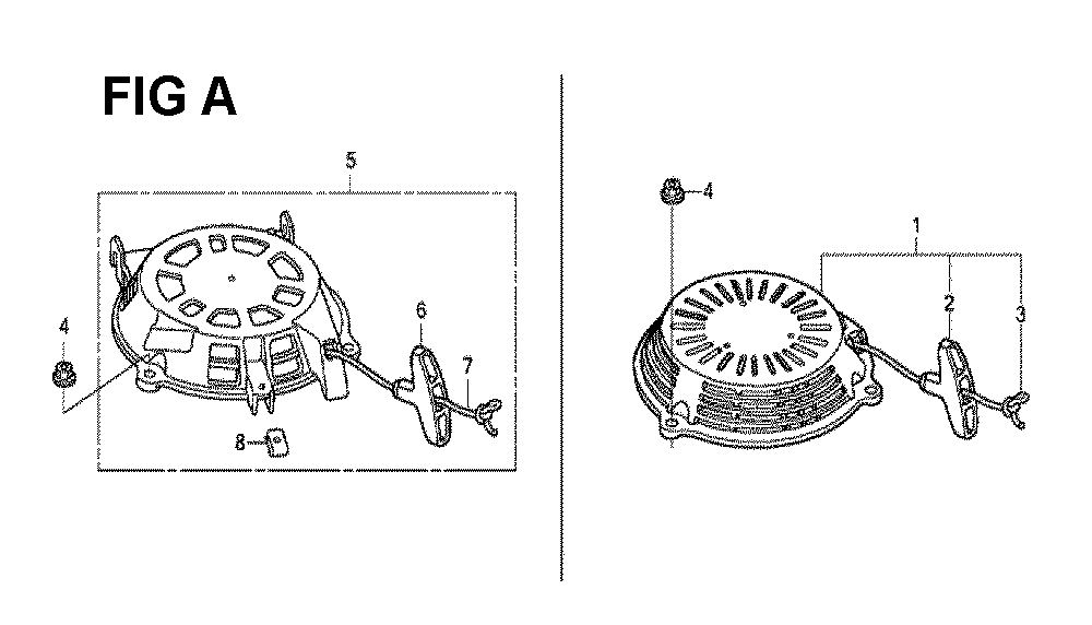 Fig-1 Diagram and Parts List for GCV190LA Type BHH Honda Engine