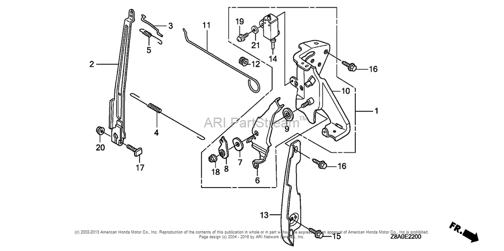 Control (1) Diagram and Parts List for GC160LA (typeQHC)(GCAHA-3599750) Honda Engine
