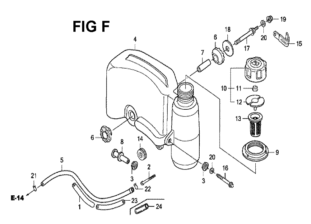 Fig-2 Diagram and Parts List for GXV160H2 Type N1 Honda Engine