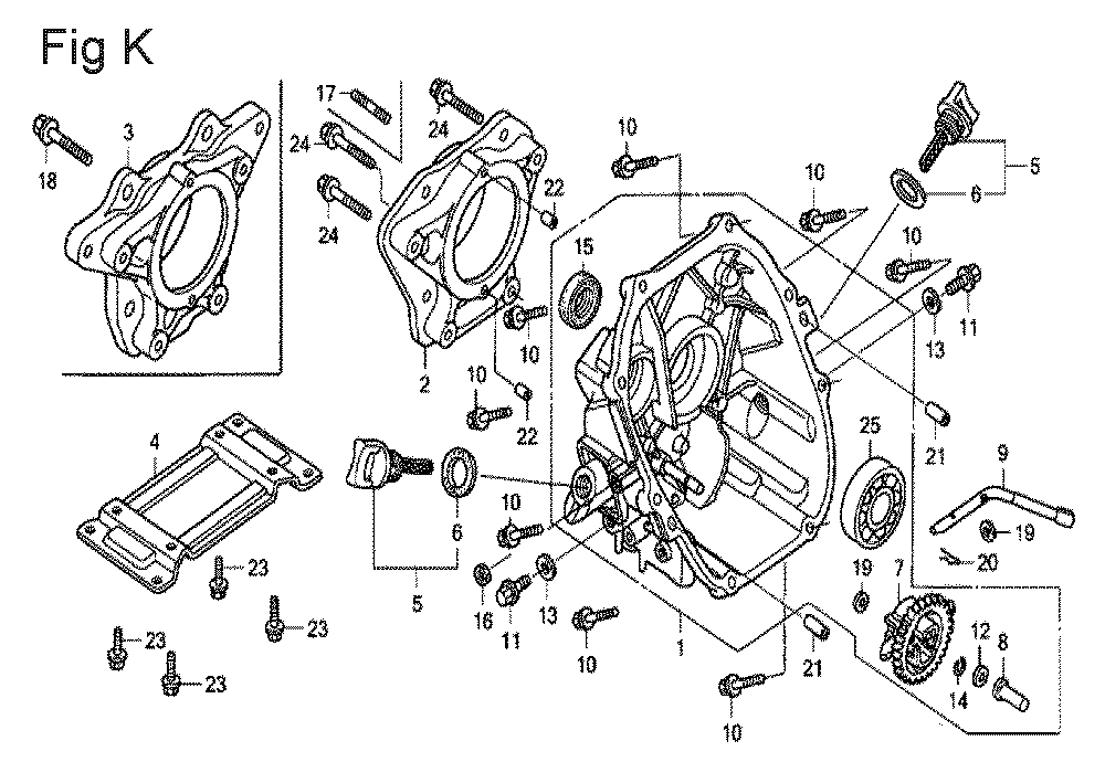 Fig-11 Diagram and Parts List for GX100U Type SA2 Honda Engine