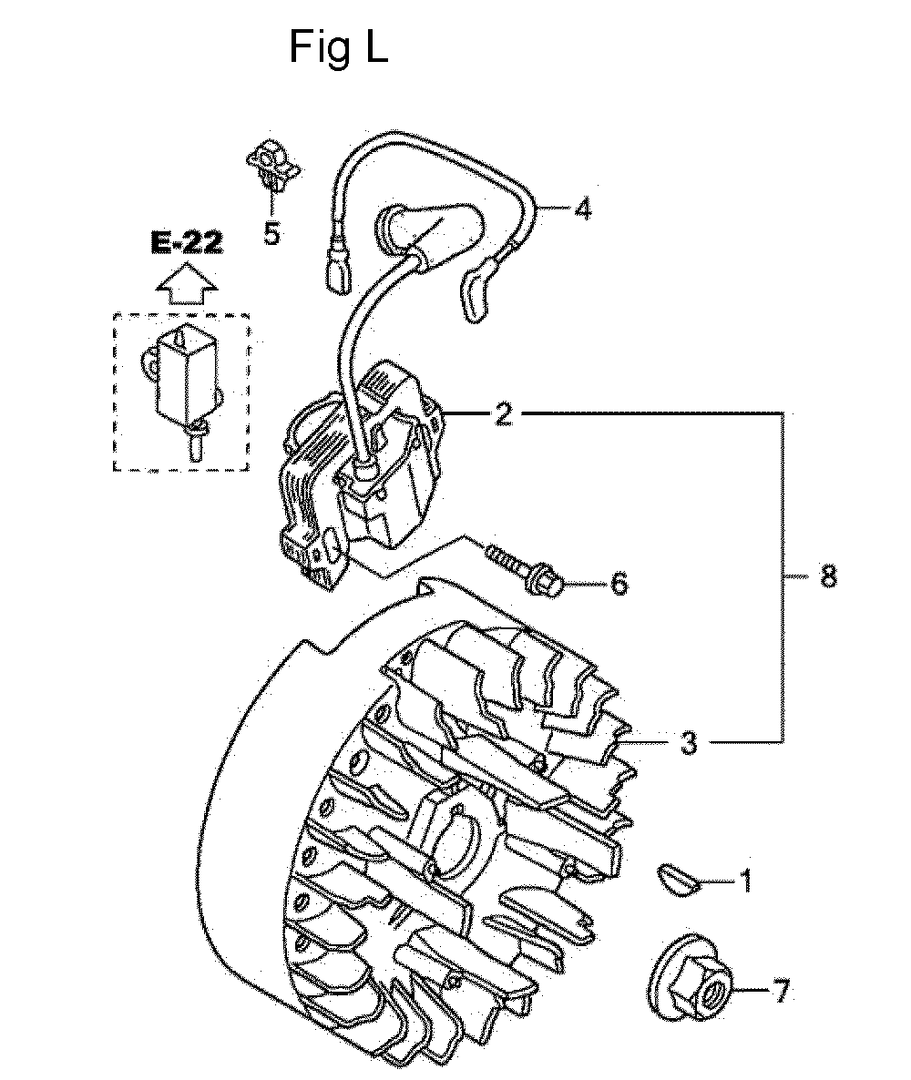 Fig-12 Diagram and Parts List for GC190LA Type QHAF Honda Engine