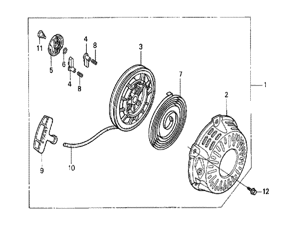 Fig-0 Diagram and Parts List for GX120K1 (QHQ4)(43-9099999) Honda Engine