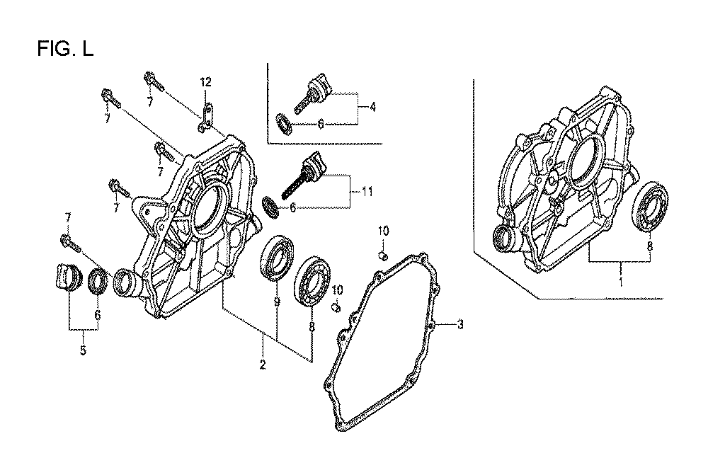 Fig-12 Diagram and Parts List for GX120T1 Type TXBR Honda Engine