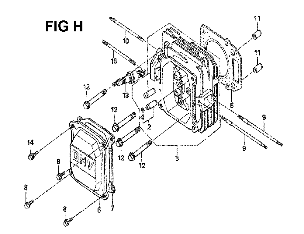Fig-7 Diagram and Parts List for GXV160H2 Type SFJ Honda Engine
