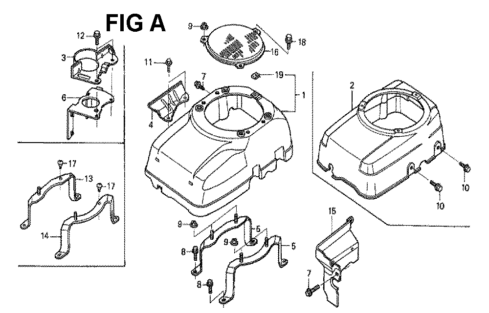 Fig-11 Diagram and Parts List for GXV340K2 Type DX2 Honda Engine
