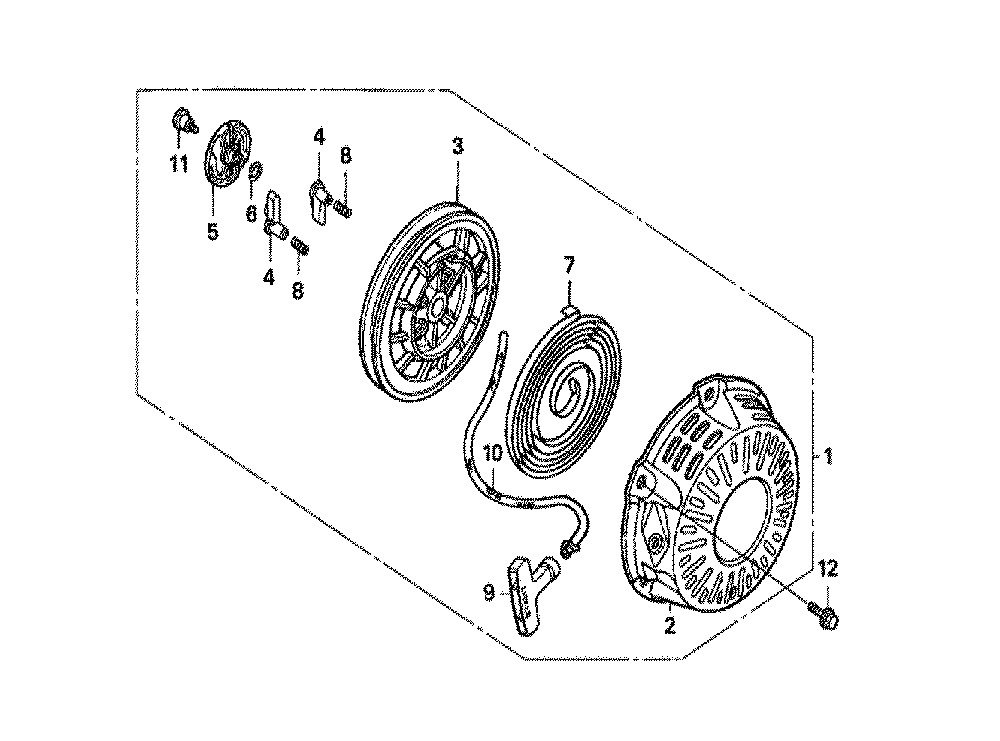 Fig-0 Diagram and Parts List for GX160K1 Type VSW2 Honda Engine
