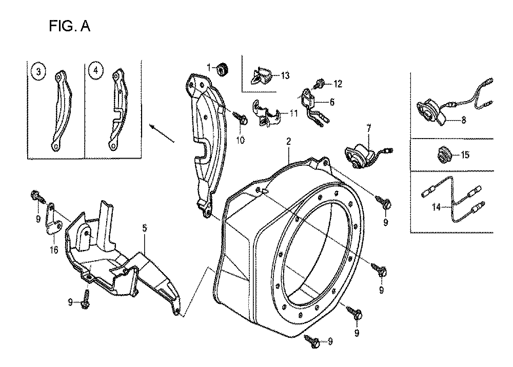 Fig-1 Diagram and Parts List for GX120T1 Type QH26 Honda Engine