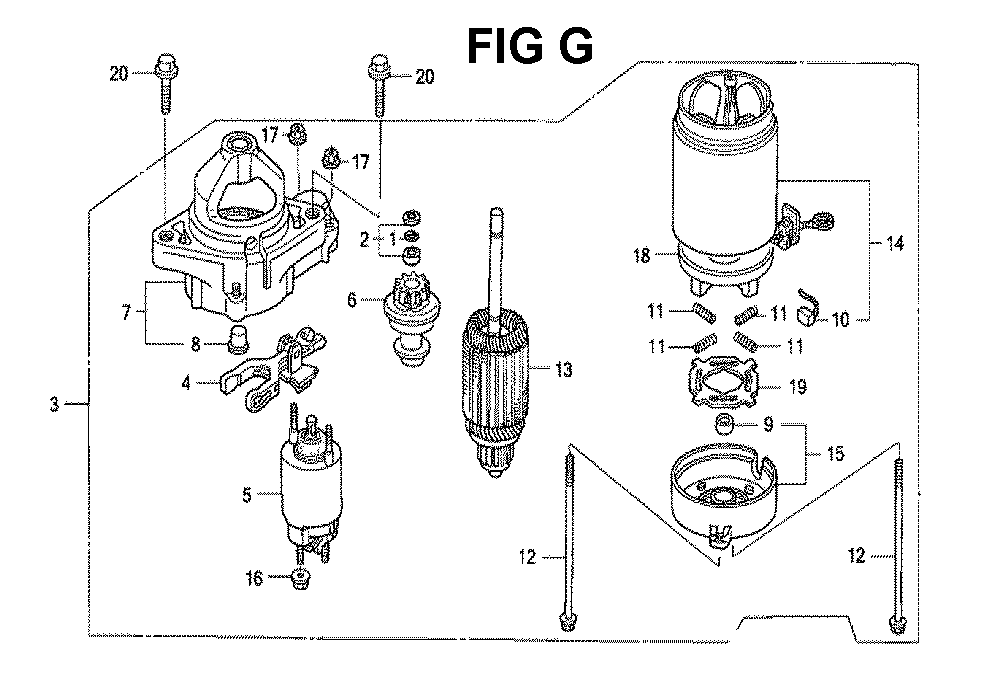 Fig-9 Diagram and Parts List for GXV530 Type QEA3A Honda Engine