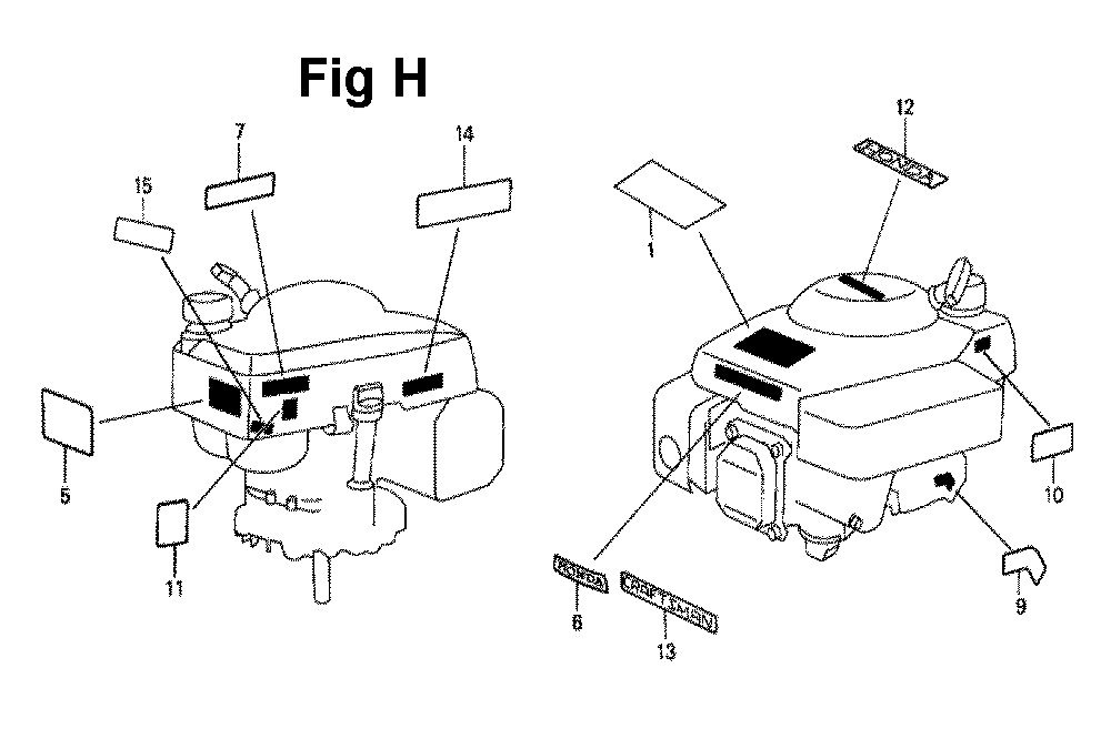 Fig-12 Diagram and Parts List for GXV140 Type A1Y Honda Engine