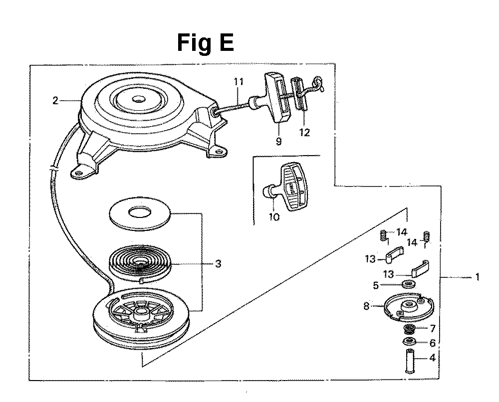 Fig-11 Diagram and Parts List for GXV140 Type A1B Honda Engine
