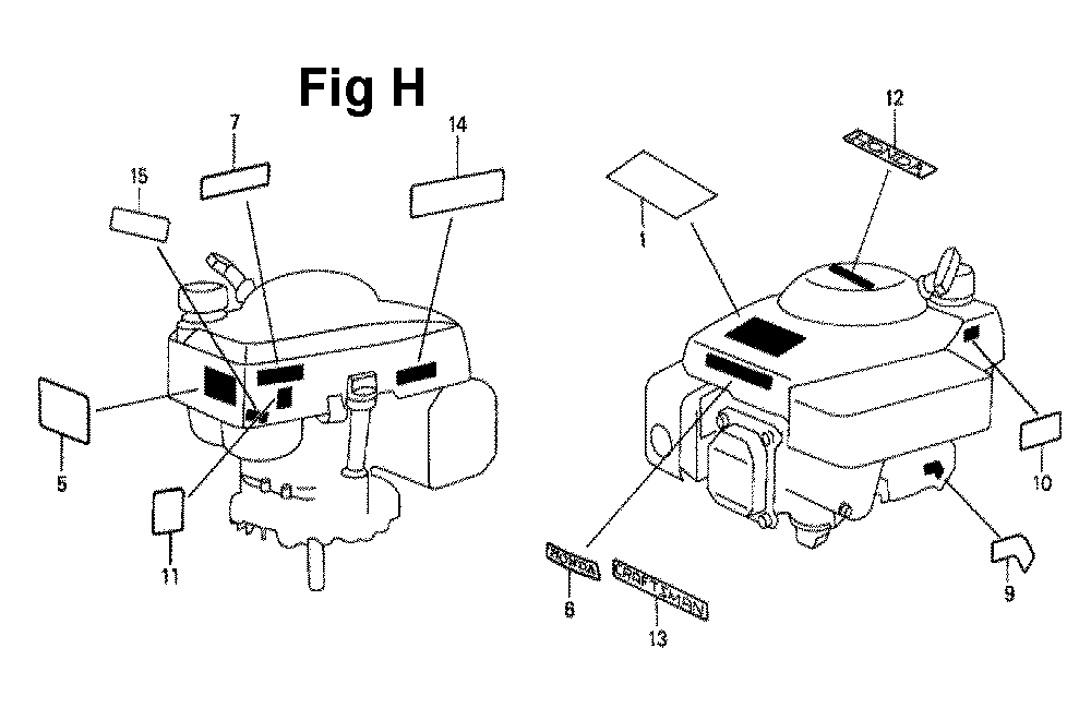 Fig-3 Diagram and Parts List for GXV140 Type N1KA Honda Engine