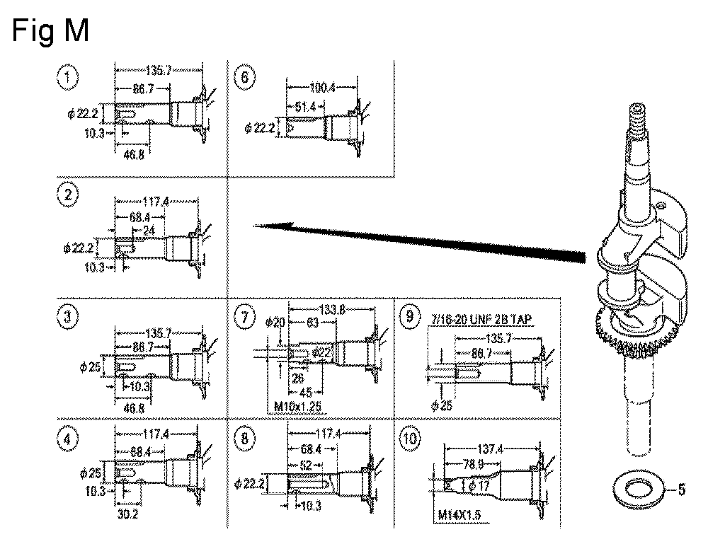 Fig-13 Diagram and Parts List for GCV160A Type EHHB Honda Engine
