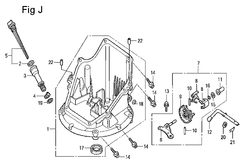 Fig-10 Diagram and Parts List for GCV160LE Type N7A1 Honda Engine