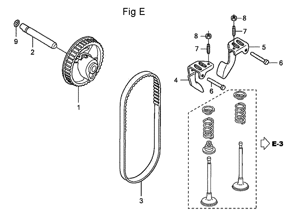 Fig-5 Diagram and Parts List for GC160LA Type QHC Honda Engine