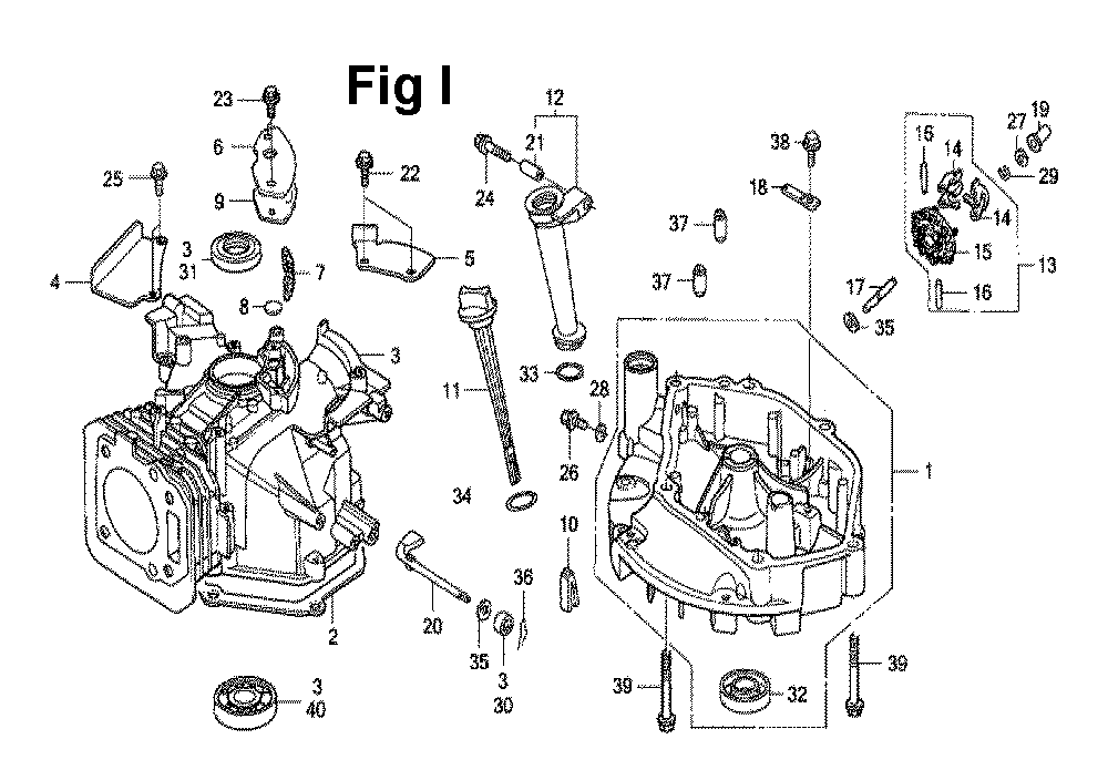 Fig-2 Diagram and Parts List for GXV160A1 Type A1T Honda Engine