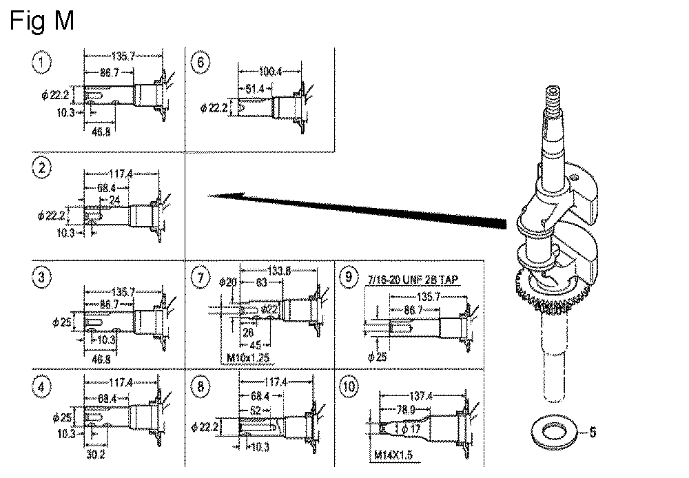Fig-13 Diagram and Parts List for GCV160A Type STA1 Honda Engine