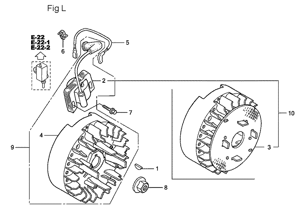 Fig-12 Diagram and Parts List for GC160LA Type QHC Honda Engine