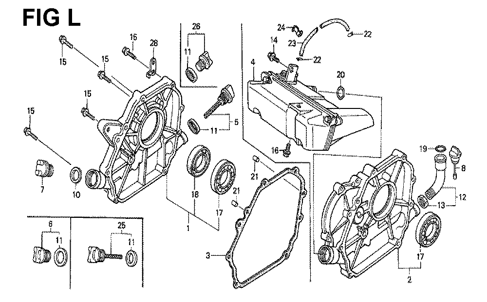 Fig-12 Diagram and Parts List for GX120K1 Type SJD2 Honda Engine