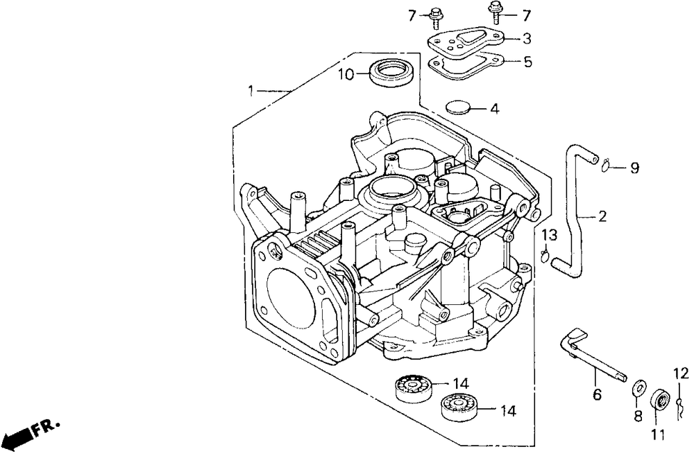 Cylinder Diagram and Parts List for H3011H (Type  HSA)(MZAJ-6000001 - 9999999) Honda Lawn Mower