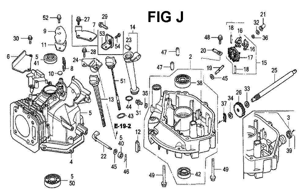 Fig-6 Diagram and Parts List for GXV160K1 Type N1F Honda Engine