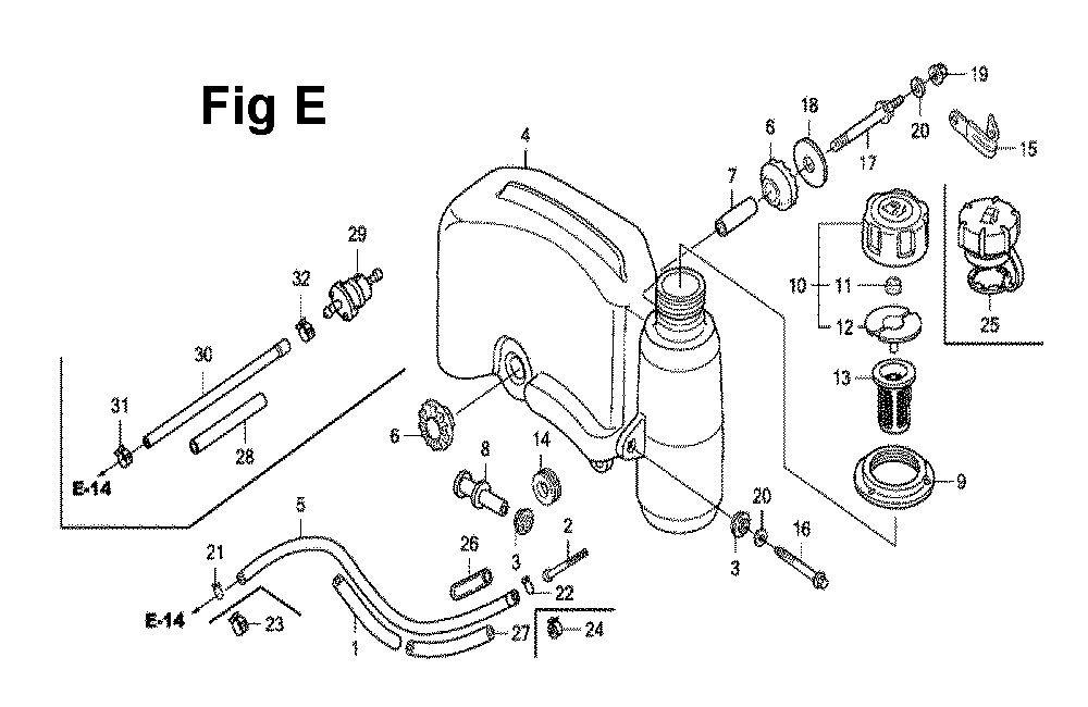 Fig-2 Diagram and Parts List for GXV160UH2 Type N1 Honda Engine