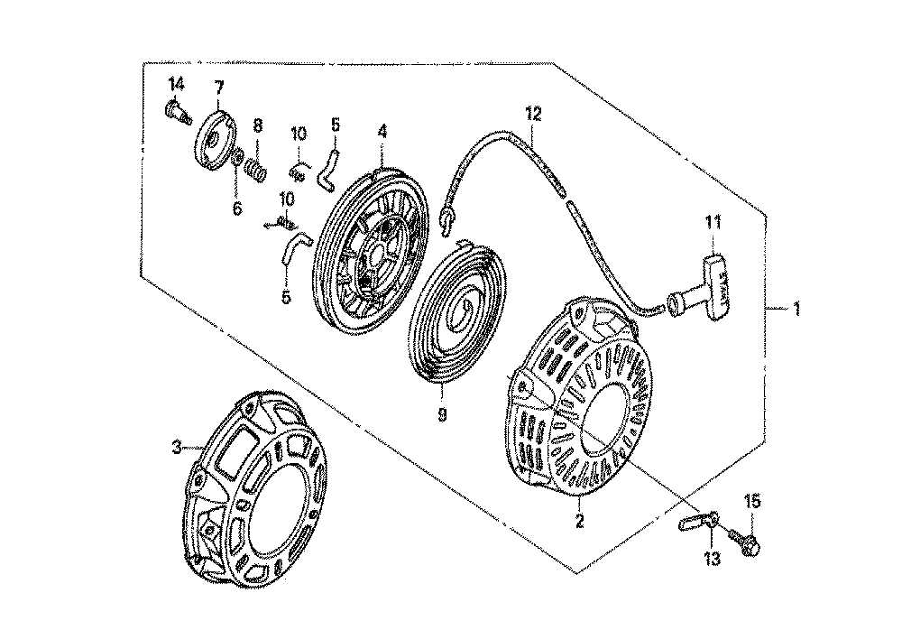 Fig-0 Diagram and Parts List for GX160U1 Type VXU1 Honda Engine