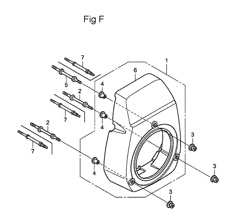Fig-6 Diagram and Parts List for GC160 Type QHAJ Honda Engine