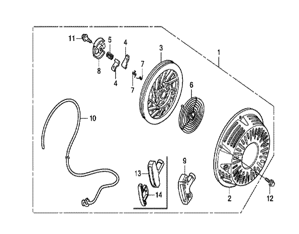 Fig-0 Diagram and Parts List for GX240U1 Type EN2 Honda Engine