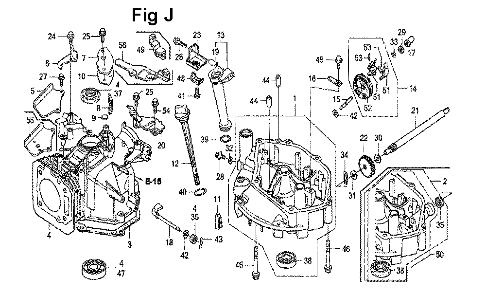 Fig-6 Diagram and Parts List for GXV160UH2 Type TBE Honda Engine