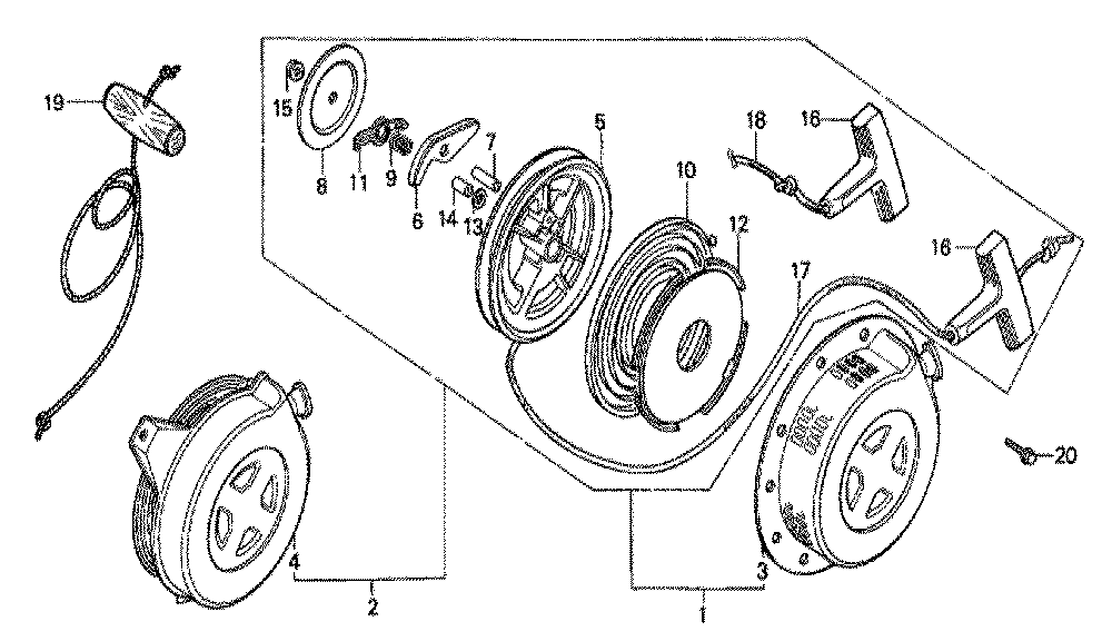 Fig-0 Diagram and Parts List for GX140 Type PX Honda Engine