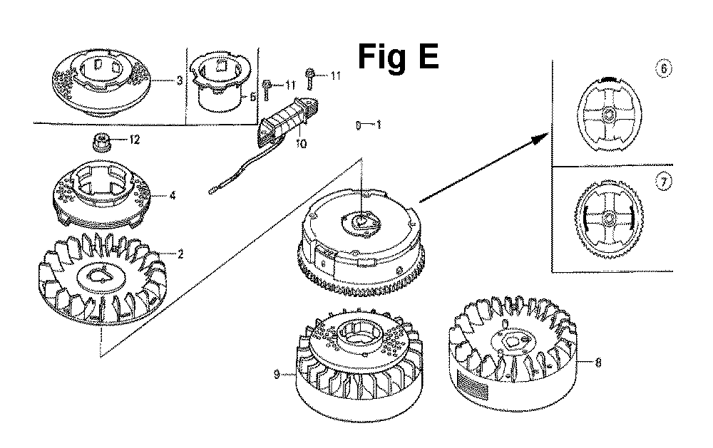 Fig-5 Diagram and Parts List for GXV160K1 Type N42 Honda Engine