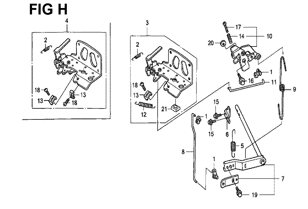 Fig-4 Diagram and Parts List for GXV530 Type JXA3A Honda Engine