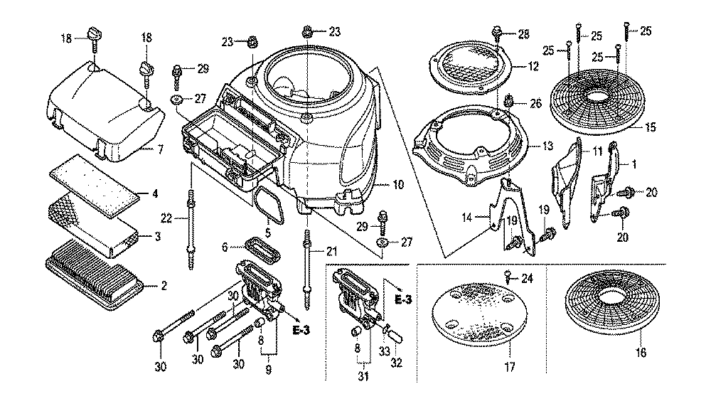Fig-0 Diagram and Parts List for GXV530R Type EEA1 Honda Engine
