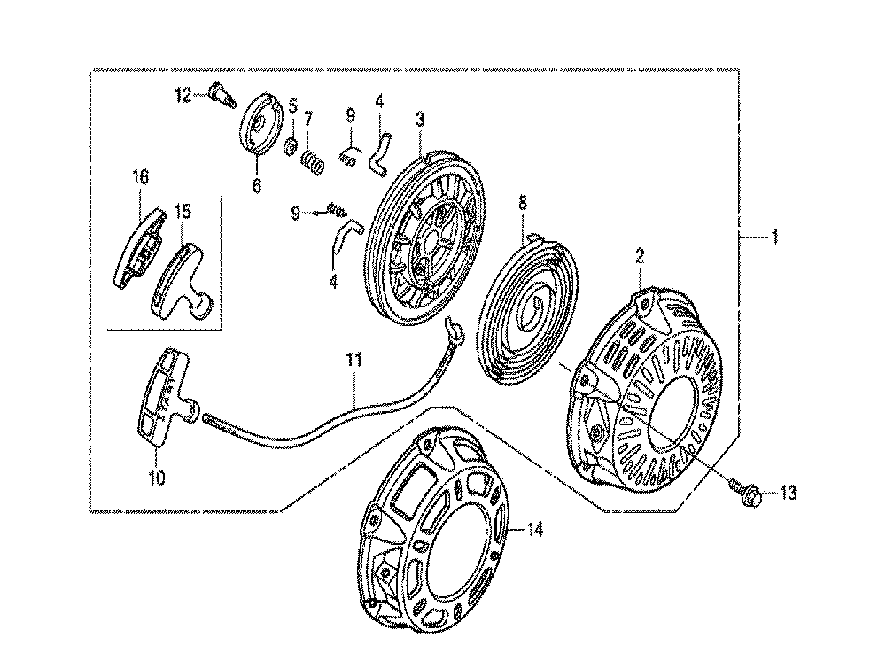 Fig-0 Diagram and Parts List for GX160UT1 Type QBC2 Honda Engine